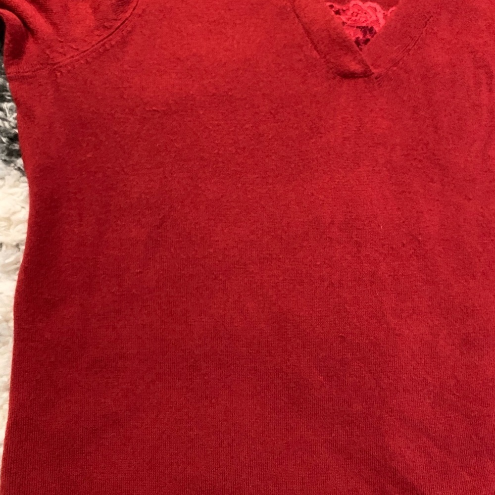 East 5th Woman Red Long Sleeve Blouse Size 1X - Picture 8 of 14